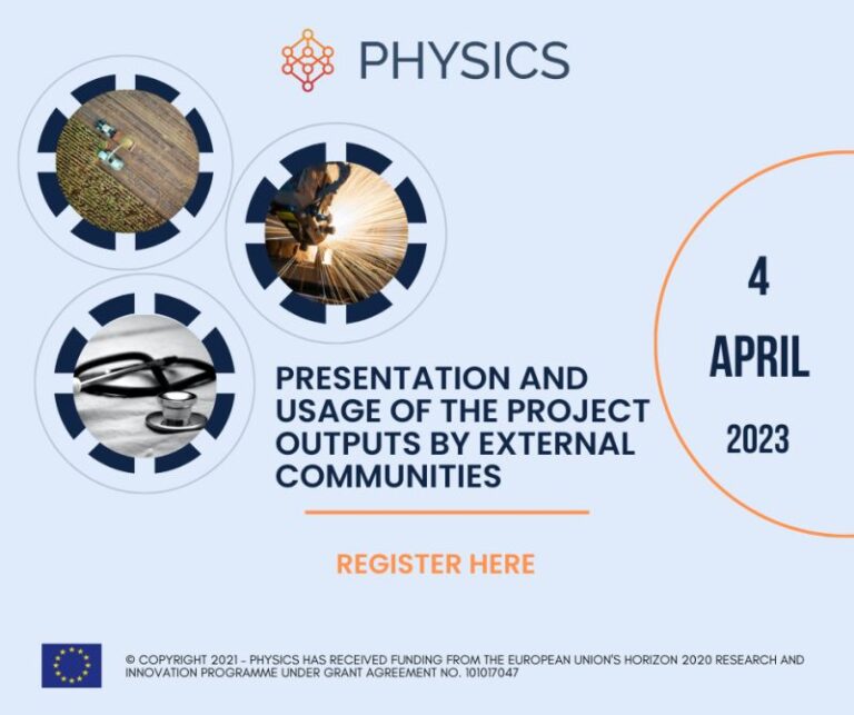 Presentation and usage of the project outputs by external communities by PHYSICS