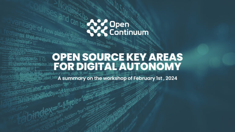 Summary of the “Open Source Key Areas for Digital Autonomy” Workshop