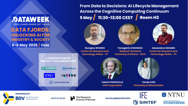 Cognitive computing continuum cluster explores trusted AI lifecycle management at Data Week 2026